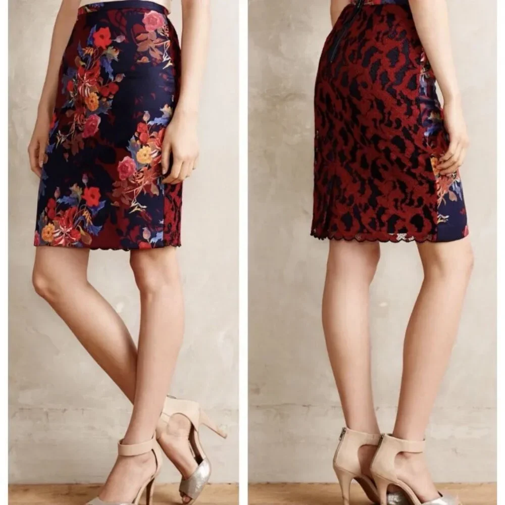 Anthropologie Quinn Lace New Pencil Skirt by Leifsdottir - 2